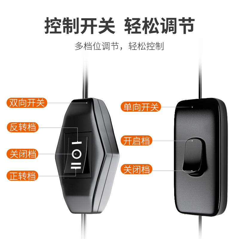 双排排气扇双向抽风机厨房排风扇家用换气扇窗式抽油烟机强力风扇