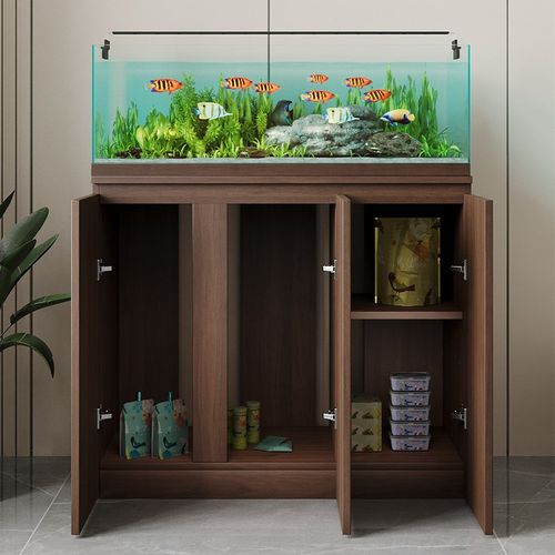 鱼缸柜底柜实木客厅小型家用水族馆定制柜承重放置柜鱼缸架子