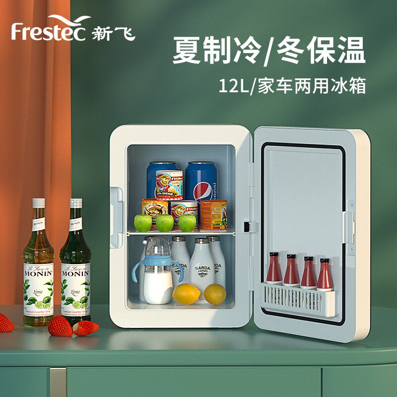新飞12L车载迷你小冰箱小型家用租房用制冷藏宿舍寝室化妆品单人