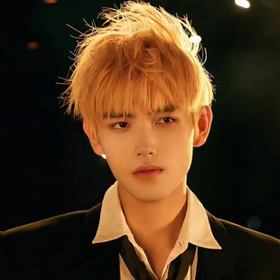 假发男短发黄毛金发酷帅显白发型碎刘海短直发碎盖头蓬松全头套式