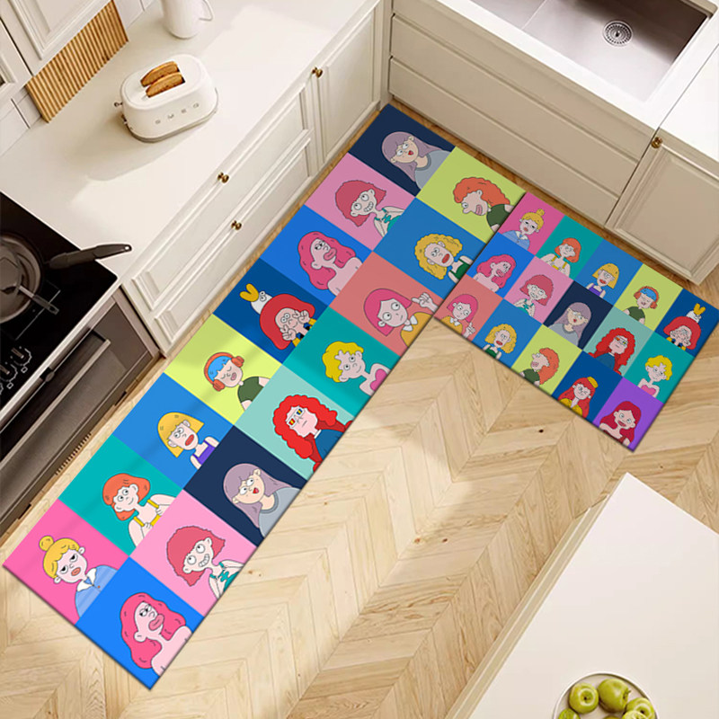 创意厨房地垫长条多巴胺硅藻泥吸水垫防滑防油脚垫耐脏懒人地毯,居家布艺,厨房地垫,淘宝优惠券,粉丝福利购,淘宝优惠卷
