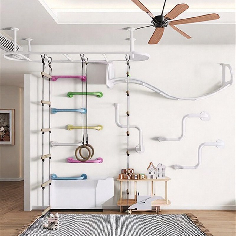 幼儿攀爬架攀岩墙儿n童室内活动器材云梯训练架过道健身器材装修