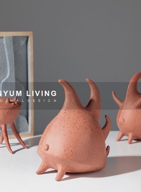 现代简约艺术雕塑桌面摆件售楼处样板间博家居玄关U电视柜软装饰