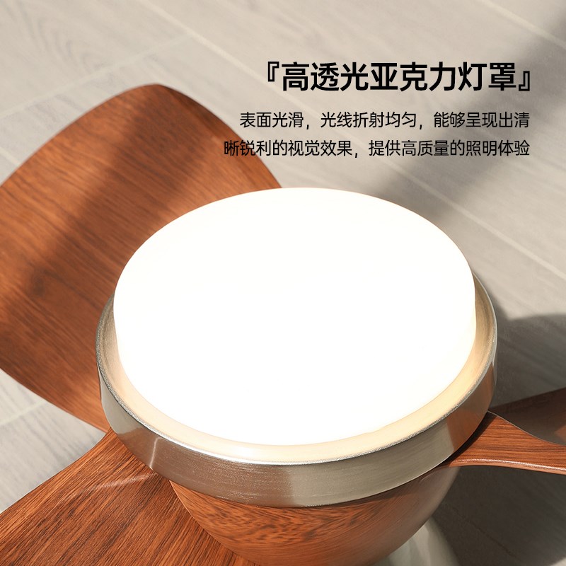 覆古风扇灯中古风卧室灯24寸美式吊扇灯餐厅书房吸顶风扇吊灯一体