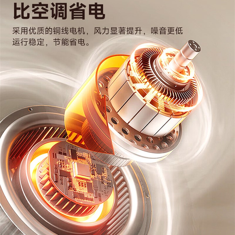 华艺照明中古风扇灯餐厅吊灯一体式覆古胡桃木色隐形静音电扇灯