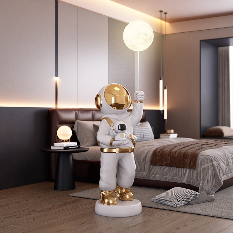 太空人宇航员摆件大客厅装饰品轻奢电视柜旁大型落地乔迁新居礼品