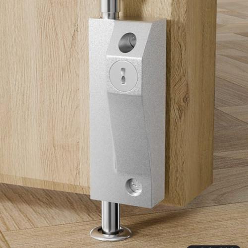 旋转门锁有框玻璃门锁铝合金双门落地插锁木门防盗自动弹簧插销锁