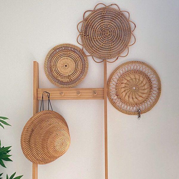 越南藤编墙壁挂件民宿编织装饰品欧式客厅玄关家居壁挂墙面挂饰,家居饰品,壁饰,淘宝优惠券,粉丝福利购,淘宝优惠卷
