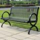 公园椅户外长椅庭院双人靠背长条凳子室外防腐木塑木休闲座椅铁艺