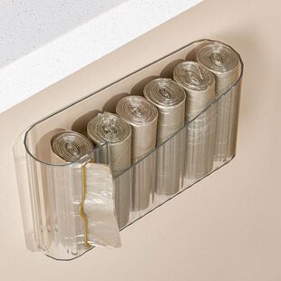 垃圾袋收纳神器大容量厨房柜门壁挂式放垃圾袋抽取盒塑料袋收纳架