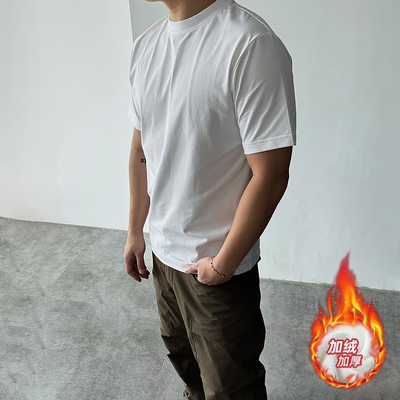 秋冬男士加绒加厚保暖内搭T恤