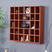 实木中式 花梨木壁挂墙上红木博古架茶杯架茶壶摆放架多宝阁置物架