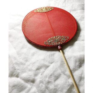 长扇子探清水河网红同款舞蹈道具扇表演演出长柄古风团扇包邮红色