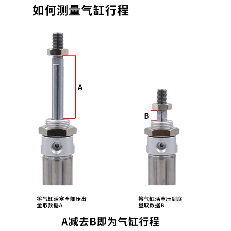 不锈钢迷你气缸MA32*10/15/20/25/30/40/50/75/100/150/200笔形缸