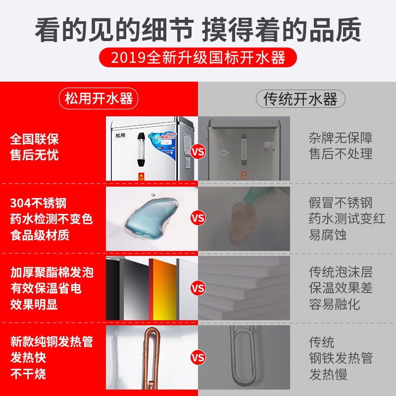 开水机商用自动上水60L不锈钢电热水器食堂工地大容量水箱烧水炉