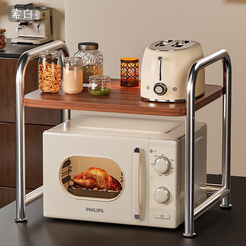 微波炉置物架厨房多n功能放电饭煲锅一体收纳支架家用台面烤箱架