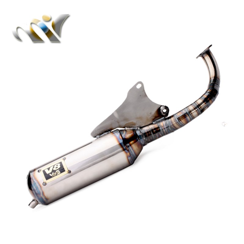 国产 V8 JOG50 ZR 风帆 JOG90 改装 排气管 直排1R1节 W004 手工