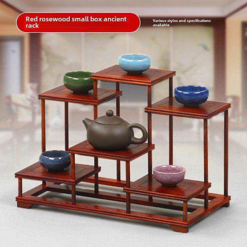 桌面紫砂茶壶架茶具架小博古架多宝阁储物架实木展示架装饰品架