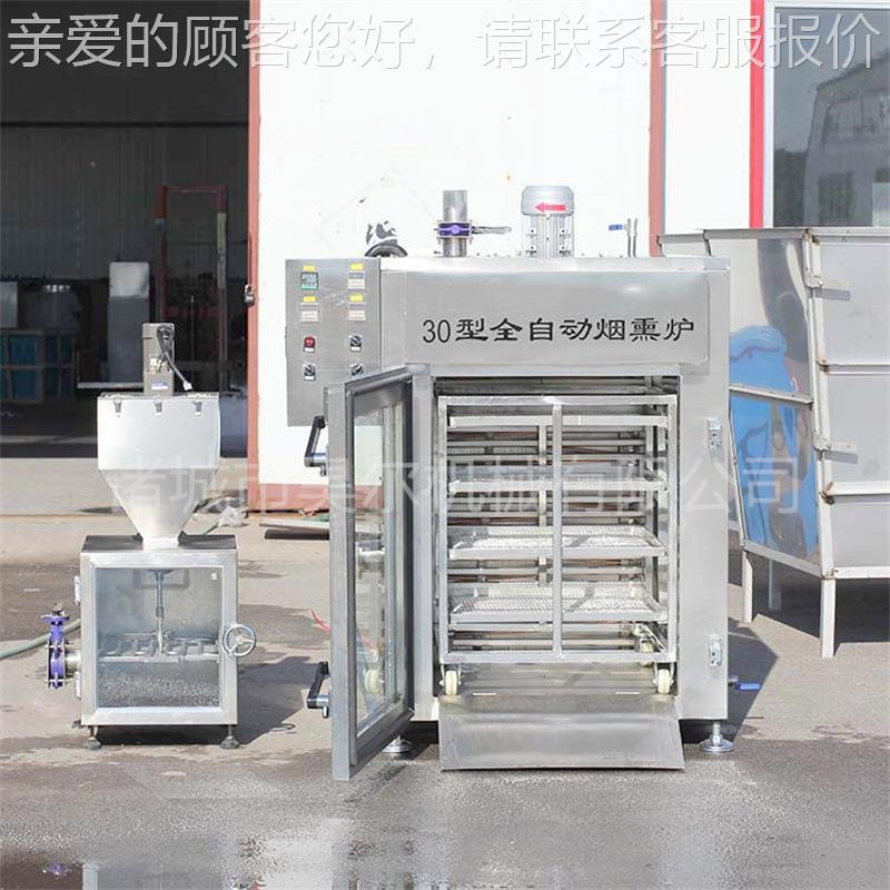 自一体电加热食物熏机 大型全动真空烟熏WRF烟三文鱼烟熏机