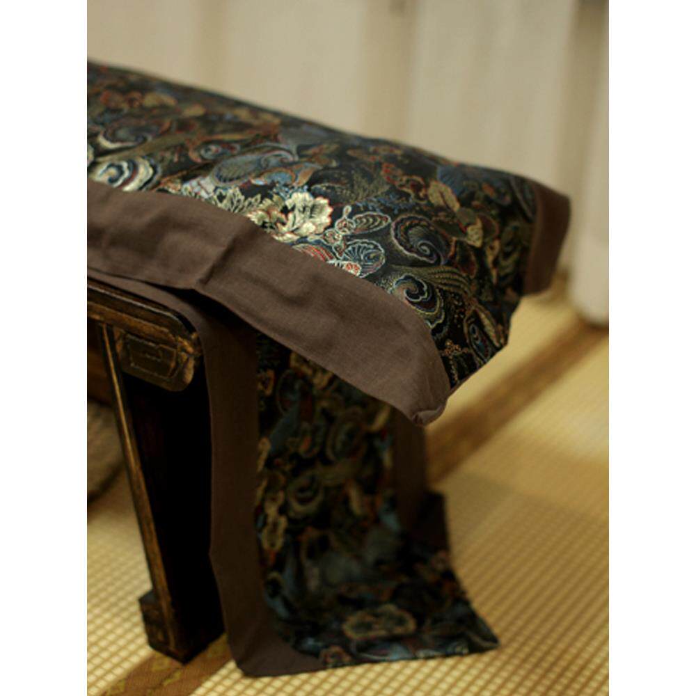 彷宋覆古锦缎古琴桌旗盖布餐桌茶几布飘窗榻榻米桌垫床旗防尘罩