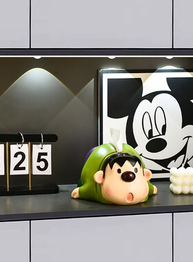 轻奢高档胖虎纸巾盒玄关装饰品摆件入户客厅电视柜高级感软装小众