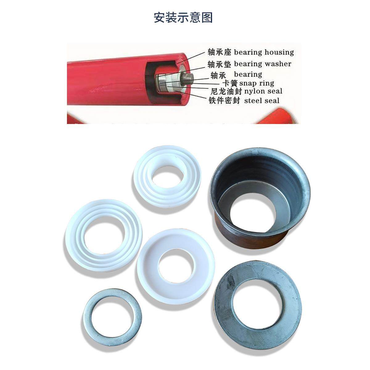 托辊轴承座密封圈159*306焊接冲压座尼龙密封件迷宫油封防尘防水