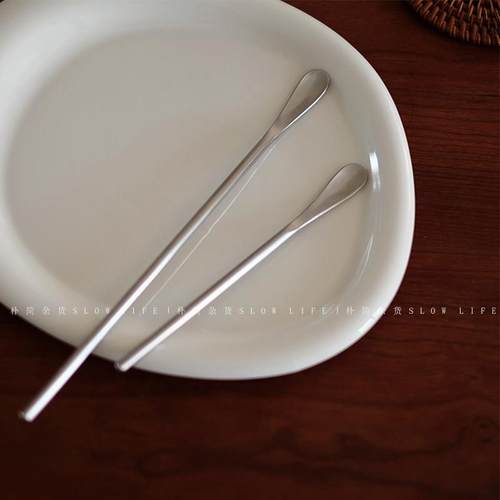 好看实用不锈钢搅拌勺咖啡勺蜂蜜勺饮品搅拌棒长柄调羹勺