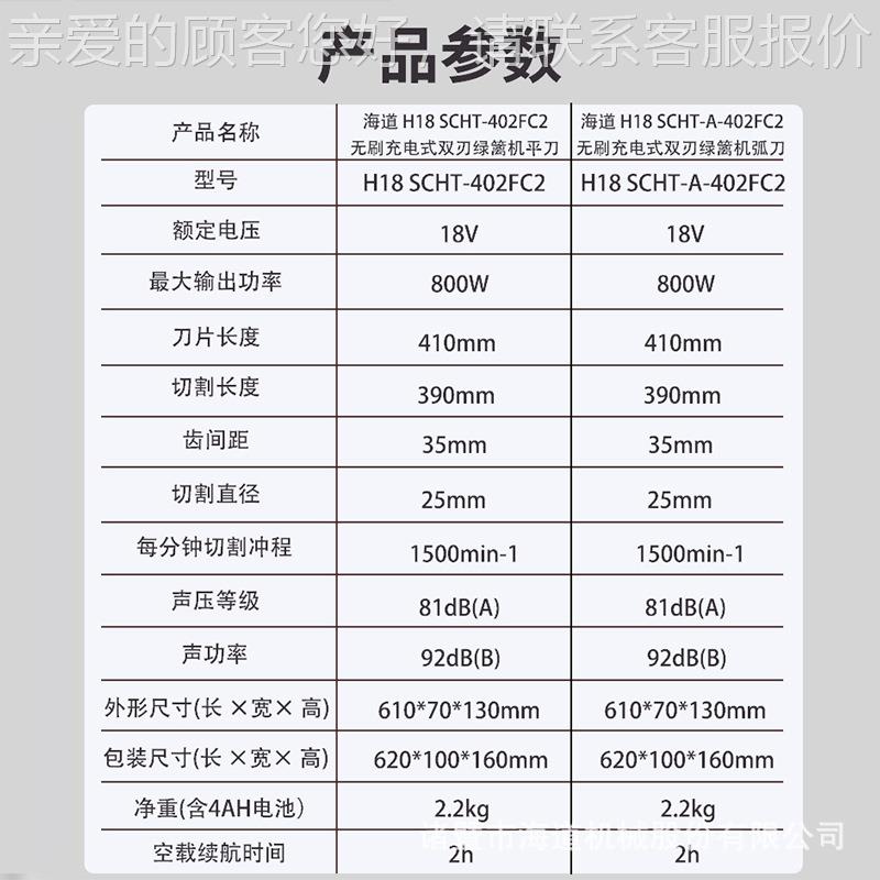 H能18 无刷充式双刃绿篱刀机多功弧24刀平单手握持绿篱电机