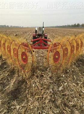 地瓜秧搂草机 牵引式盘花生草秧草机搂 XUY指八盘式拾机
