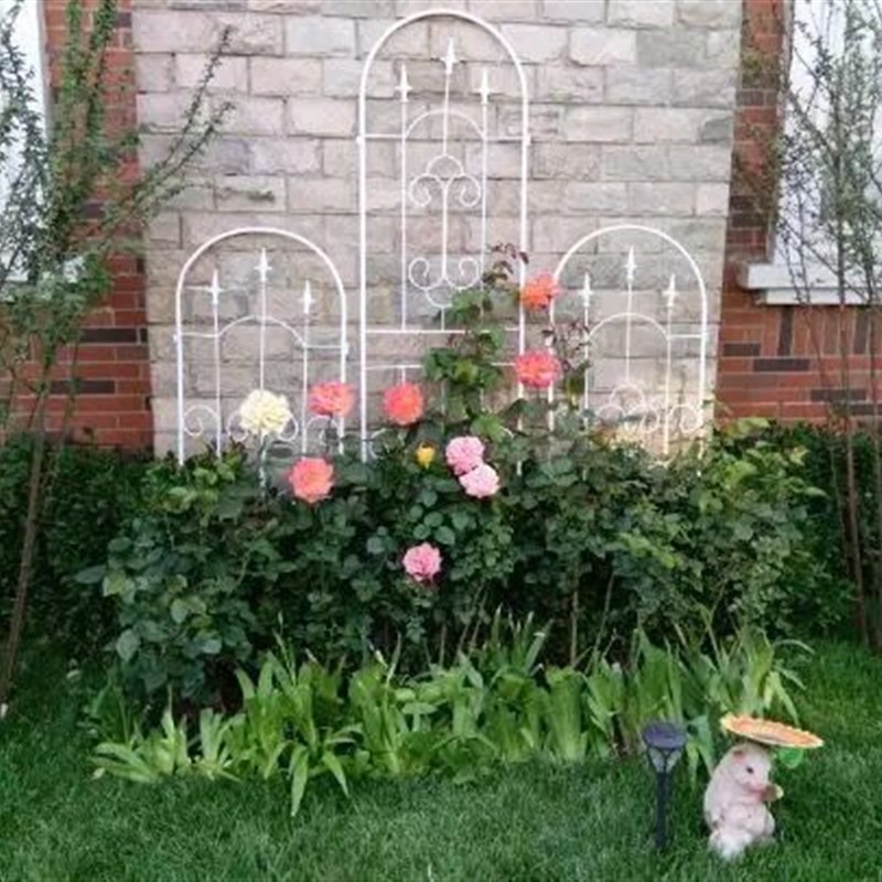 包邮铁制欧式铁艺花架屏风爬藤架 铁线莲 花幕插片支架户外栏