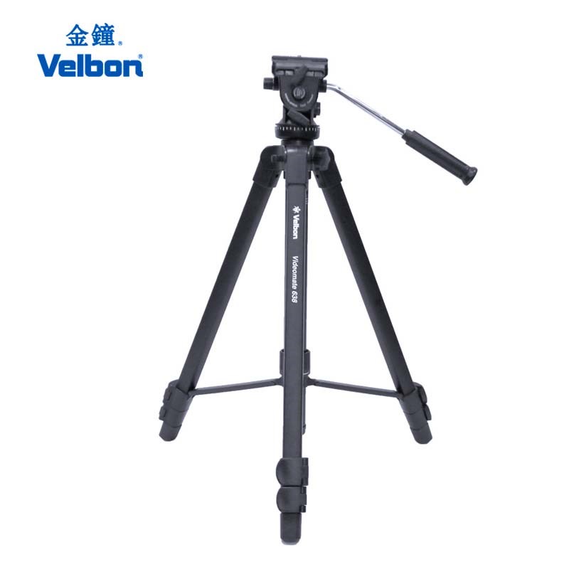 Velbon金钟Videomate 638绞齿中轴三脚架云台套装CX-686升级款