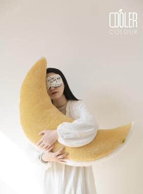 Coolercolour原创二代升级大号月亮长条抱枕睡觉夹腿可爱毛绒枕头