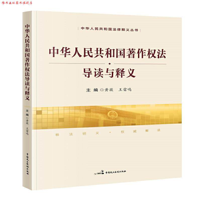 【正版书】 《中华人民共和国著作权法》导读与释义 黄薇王雷鸣 中国民主法制出版社