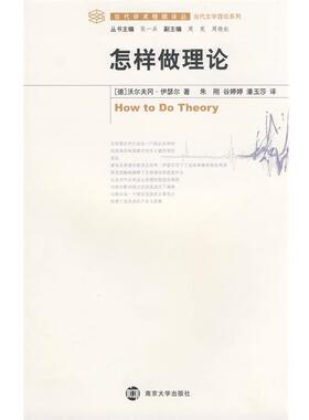 【正版书】 怎样做理论 （德）伊瑟尔　著,朱刚,谷婷婷,潘玉莎　译 南京大学出版社