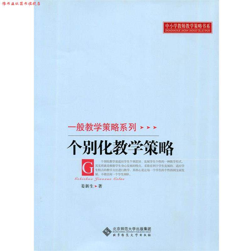 【正版书】 个别化教学策略 姜新生 著 北京师范大学出版社