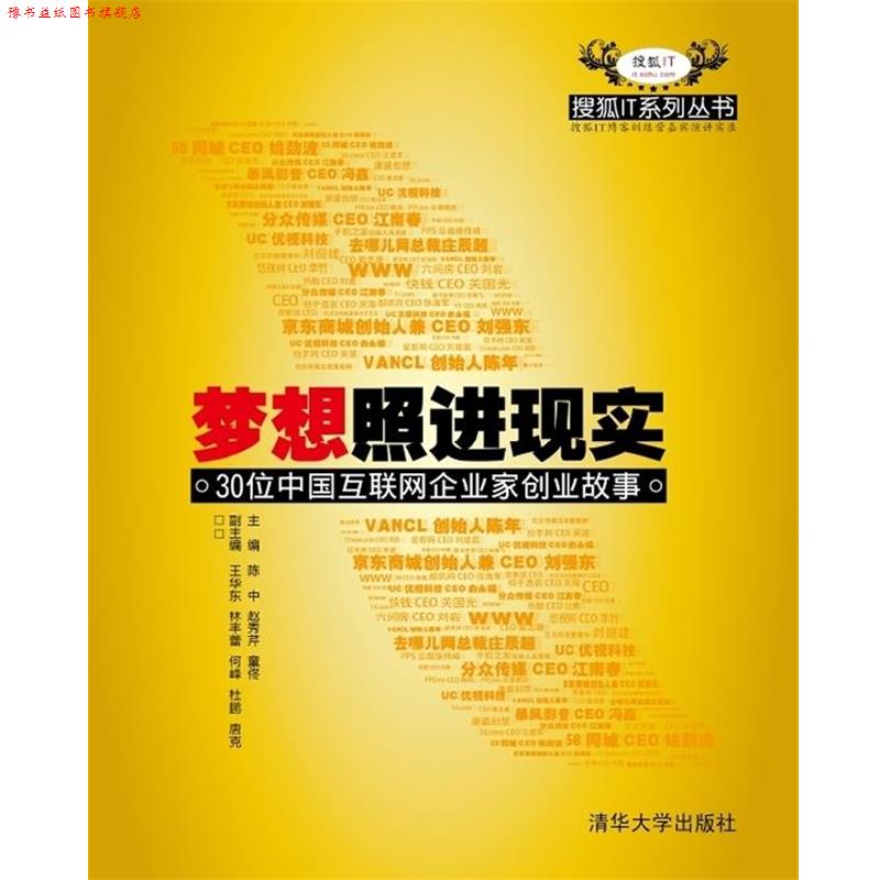 【正版书】 梦想照进现实:30位中国互联网企业家创业故事 陈中,赵秀芹,童佟 主编 清华大学出版社