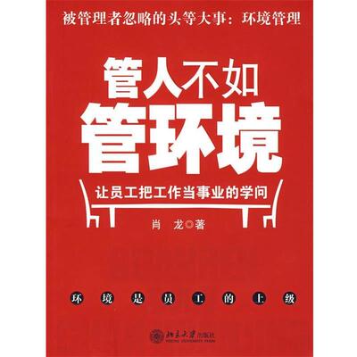 【正版书】 管人不如管环境 肖龙 著 北京大学出版社