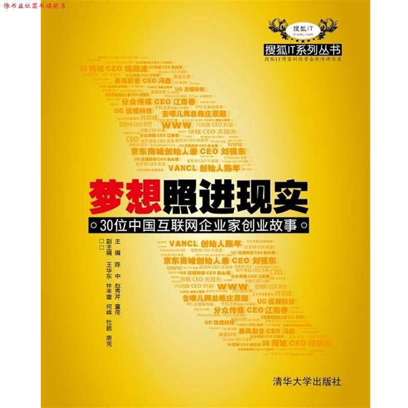 【正版书】 梦想照进现实:30位中国互联网企业家创业故事 陈中,赵秀芹,童佟 主编 清华大学出版社