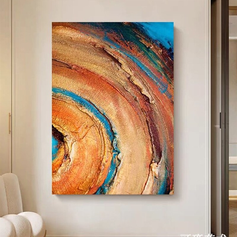 手绘油画立体质感绘画抽象手工艺术挂画后现代极简主义客厅绘画斯