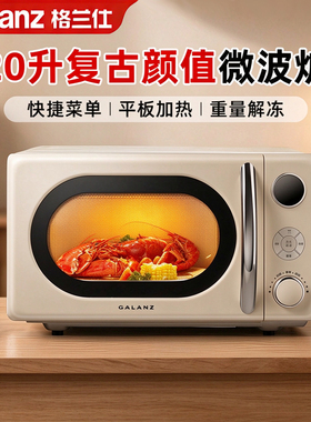 Galanz/格兰仕 KAW0-SF2微波炉20升容量平板式加热复古文艺多功能