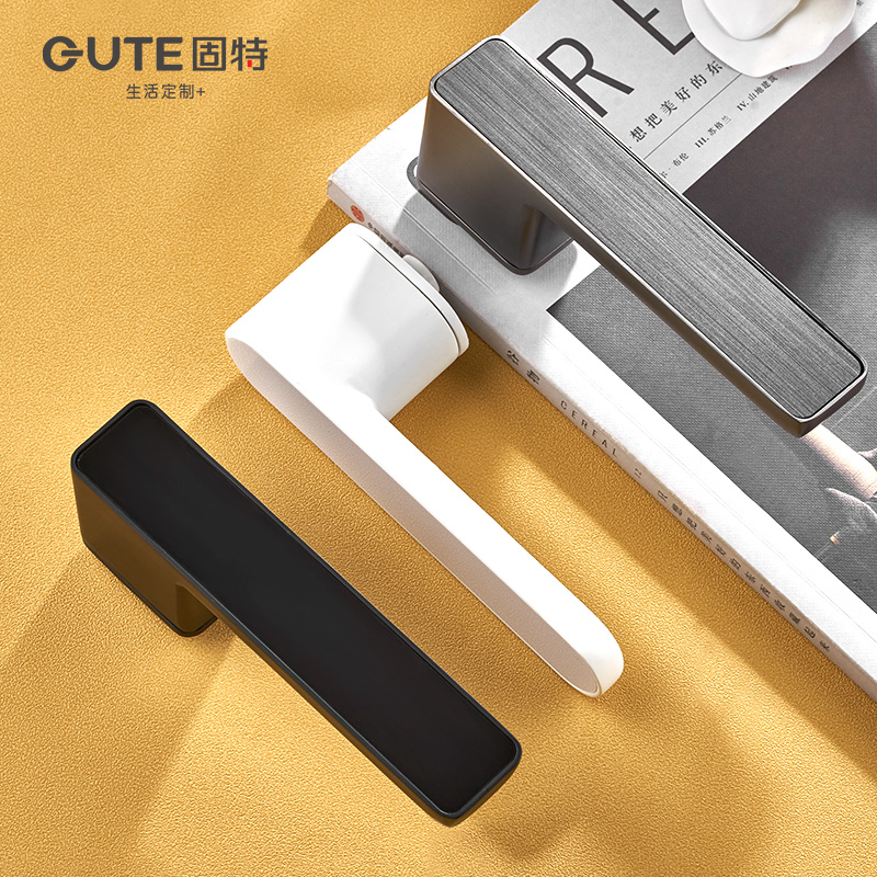 固特生态门锁室内卧室房门把手现代简约意式极简磁吸静音锁具五金