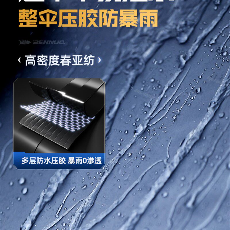 本诺高端钓鱼伞户外遮阳防雨大钓伞加厚黑胶折叠拐杖钓鱼专用钓伞