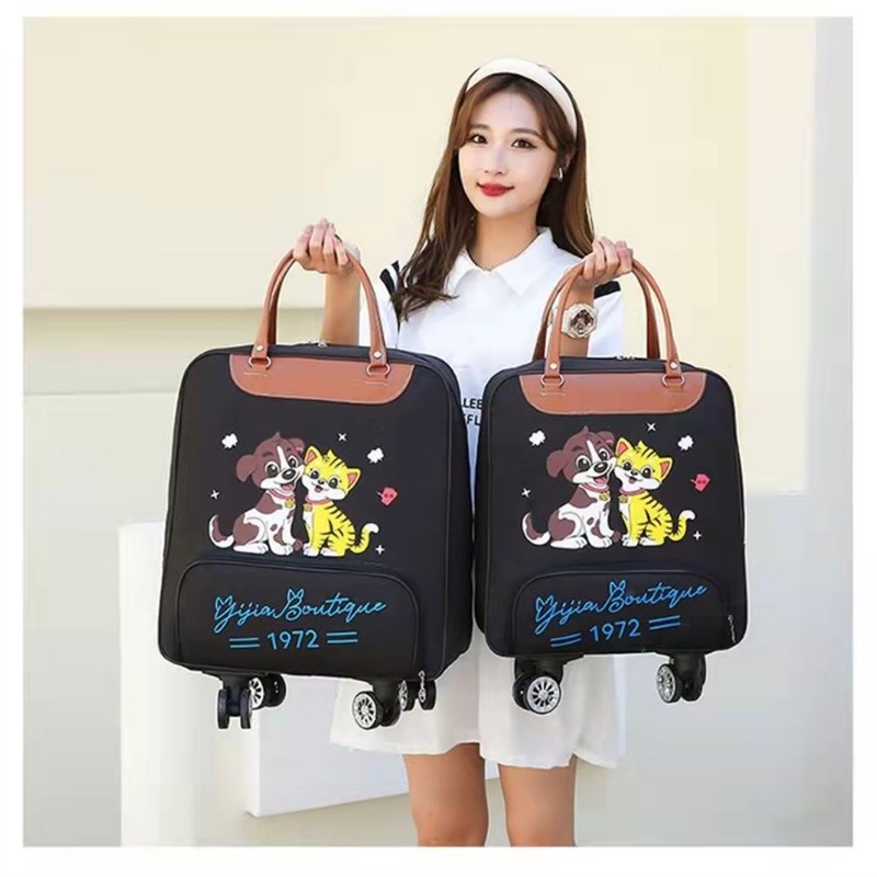 旅行包拉杆包万向轮女大容量可拆卸拉杆带轮轻便防水行李箱行李袋