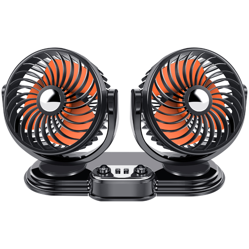 车载风扇大货车双头l强力12V24V制冷小空调USB接口充电车用电风扇