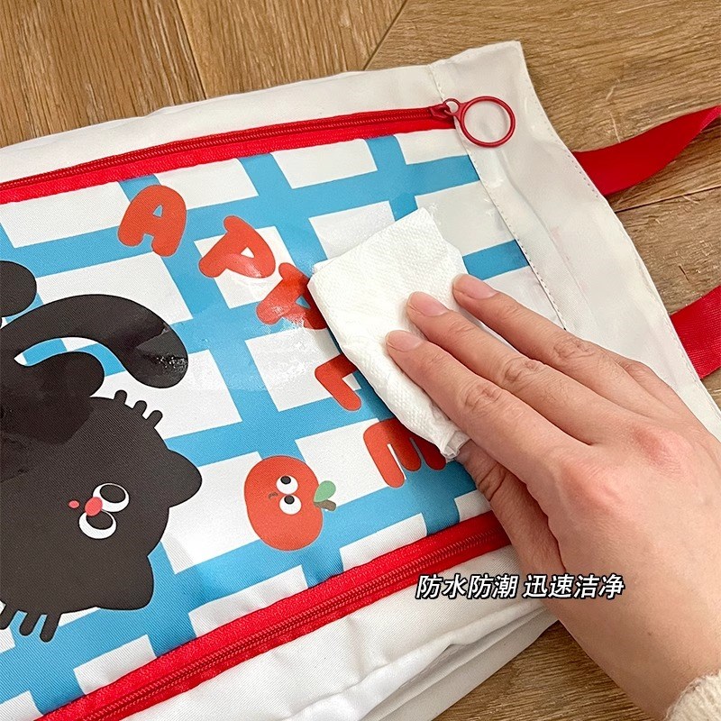 便携可爱鞋袋行李箱手提式防尘双层大容量鞋包出差旅行鞋子收纳袋