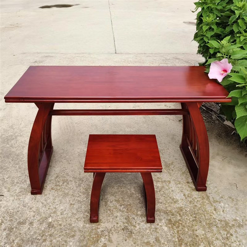 国学桌子仿古画案实木桌椅幼儿园小学生中式美术培训班书画书法桌