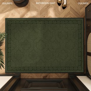 复古绿色入户门地垫进门口玄关脚垫家用耐脏防滑门垫室外蹭土地毯