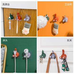 牙刷置物架免打孔儿童牙具挂架卡通壁挂式卫生间电动牙刷漱口杯架