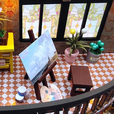 3d立体拼图diy筑梦高阁手工模型小屋拼装木制房子玩具生日礼物女