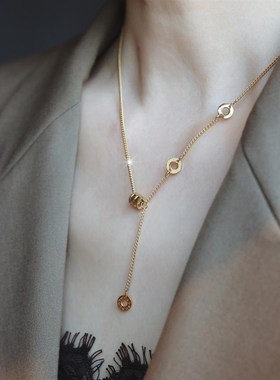 小蛮腰项链女款2024新款轻奢小众高级感钛钢不掉色精致颈链锁骨链